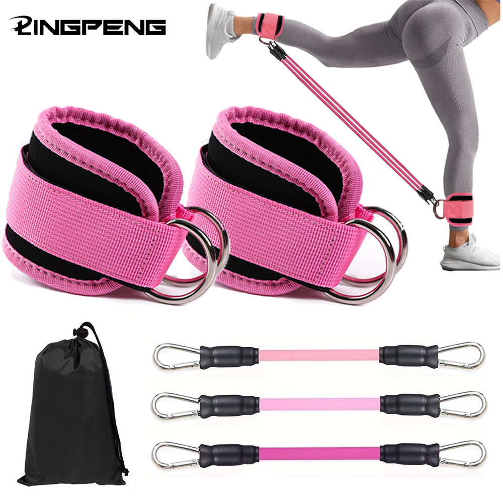 Yoga Fitness Resistance Band - Ayak bileği sapanlar direnç bantları seti