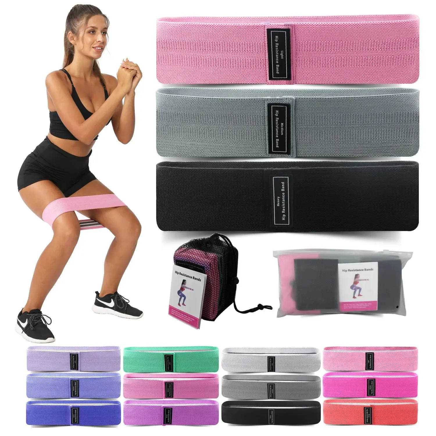 Yoga Fitness Resistance Band - 1/2/3 adet elastik bantlar spor direnç