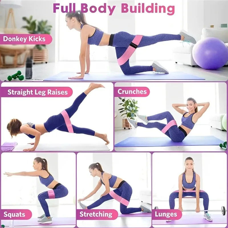 3 adet kumaş dirençli kalça ba - Yoga Fitness Resistance Band incelemesi ve fiyatı